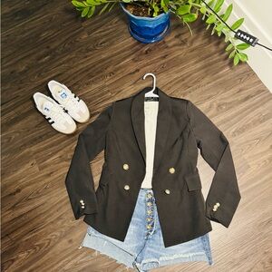 New Look Black and Gold Tailored Blazer
